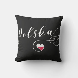 Cojín De Exterior Corazón polaco de la bandera, Polonia Polska