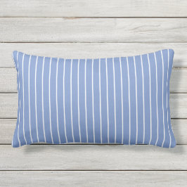 Cojín De Exterior Cornflower Blue Summer Stripes al aire libre