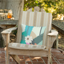 Cosmos Flor Abstracto Color Bloques Verano Moderno