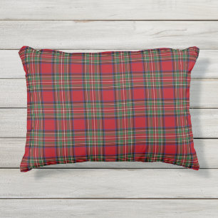 Cojín De Exterior Cuadro Clan Stewart Verde Rojo Azul Tartán