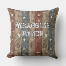 Cojín De Exterior Cubierta de texto editable Stars & Stripes