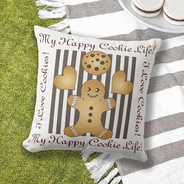 Cojín De Exterior Cute Gingerbread Man Cookie Kids (Subido por el creador)
