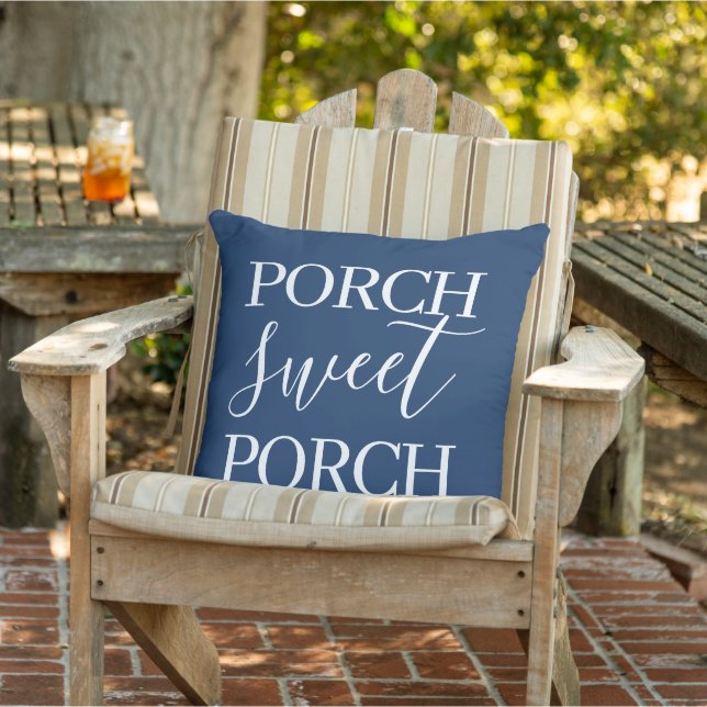 Cojín De Exterior Cute Porch Sweet Porch Cita Word Art (Silla)