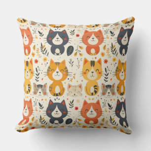 Cojín De Exterior Cuto colorido gatitos patrón de niños