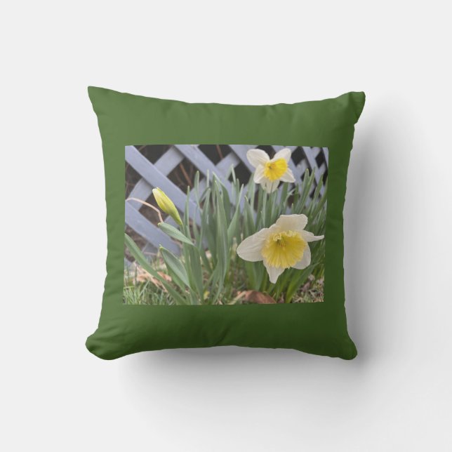 Cojín De Exterior Daffodils amarillos (Anverso)