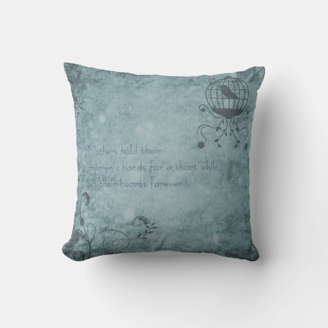 Cojín De Exterior Deep Blue Steampunk Bird Cage (Anverso)