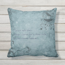 Cojín De Exterior Deep Blue Steampunk Bird Cage