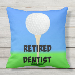 Cojín De Exterior Dentista retirado - Diseño de golf