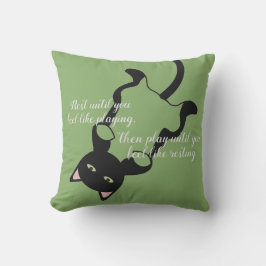 Cojín De Exterior Descanso de gatito con cita