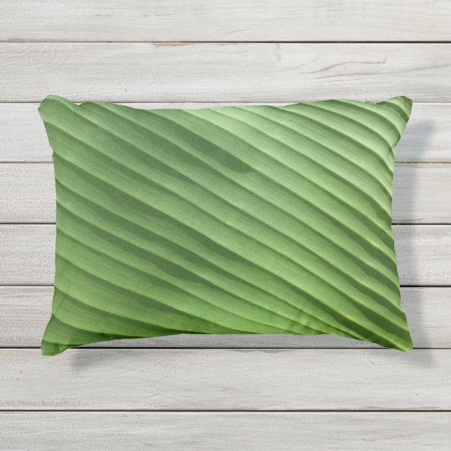 Cojín De Exterior Diagonal Verde Hoja (Anverso)