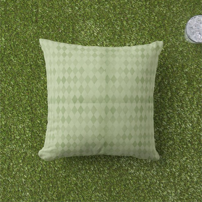 Cojín De Exterior Diamantes verdes pastel (Césped)