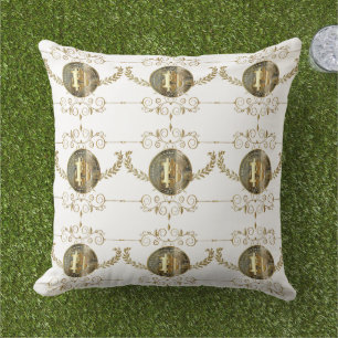 Cojín De Exterior Dinero digital de la moneda de oro de Bitcoin