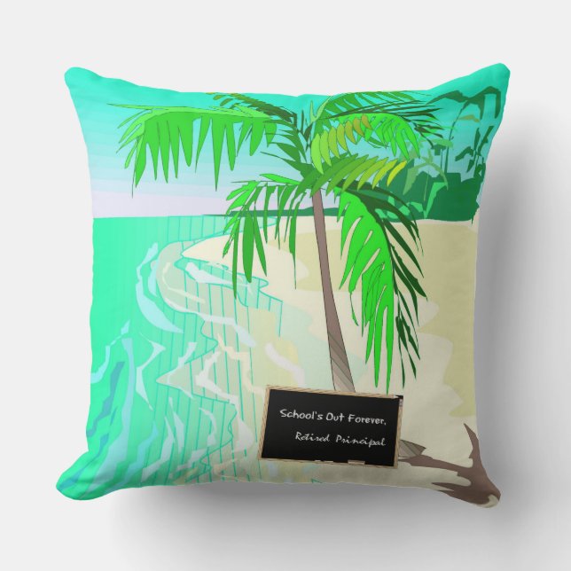 Cojín De Exterior Directora retirada - La escuela se va para siempre (Anverso)