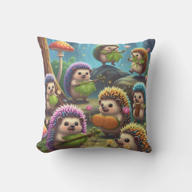 Cojín De Exterior Diseño caprichoso de Hedgehog Cushion (Anverso)