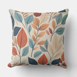 Cojín De Exterior Diseño de patrones de hojas vibrantes