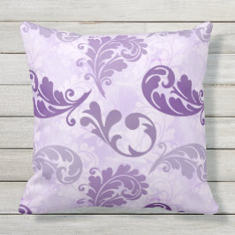 Cojín De Exterior Diseño elegante de plumas púrpura