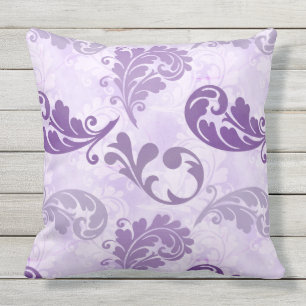 Cojín De Exterior Diseño elegante de plumas púrpura