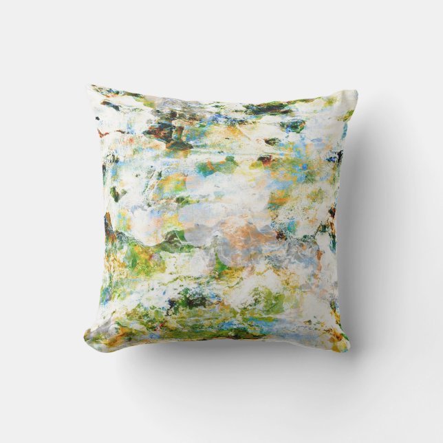 Cojín De Exterior Diseño gráfico abstracto de estilo grunge verde (Anverso)