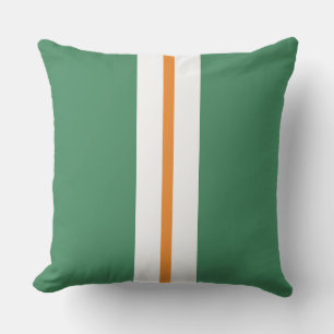 Cojín De Exterior Divertido Sombreado Verde Cálido Naranja Blanco Ti