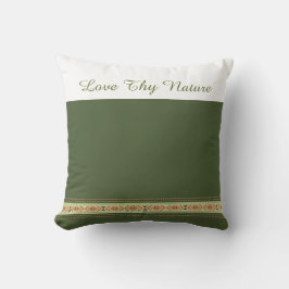 Cojín De Exterior Earthly Serenity: "Love Thy Nature" Moss Green