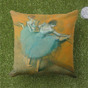 Cojín De Exterior Edgar Degas Bailarinas en la Barra Impresión: Arte