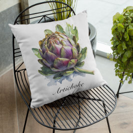 Cojín De Exterior El Corazón del Jardín: Artichoke en acuarela
