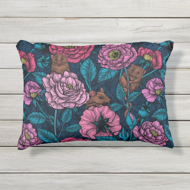 Cojín De Exterior El fiesta de ratones (Anverso)