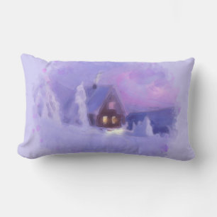 Cojín De Exterior El Invierno En La Cima De Las Montañas Chalet Whit