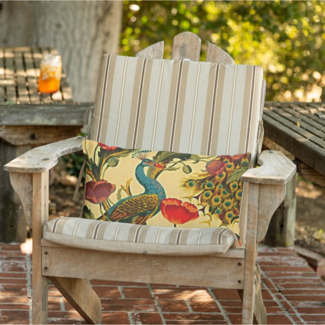 Cojín De Exterior Elegancia Art Nouveau: Sidewall, The Peacock, 1896 (Silla)