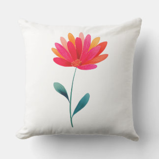Cojín De Exterior Elegant Blue Floral Botanical Throw Pillow