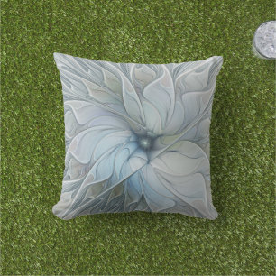 Cojín De Exterior Elegante belleza arte abstracto fractal flor moder