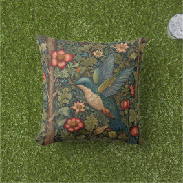 Cojín De Exterior Elegante colibrí romántica moda boho