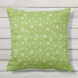 Cojín De Exterior Elegante Floral De 20"X20" En Madera Muy Popular