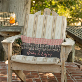 Cojín De Exterior Elegante patio con patinaje rosado al aire libre a