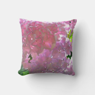 Cojín De Exterior Elegantes flores de boho rosa flores hortensias