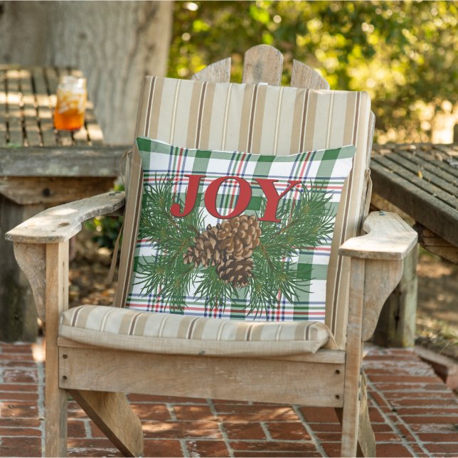 Cojín De Exterior Encantador Feliz Navidad Alegría Cabina Porch Pati (Silla)