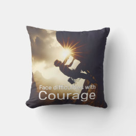 Cojín De Exterior Enfrentar dificultades con el coraje que vendrá de