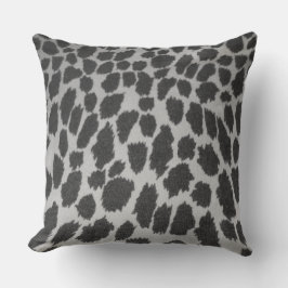 Cojín De Exterior Estampado de leopardo en blanco y negro
