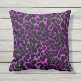 Cojín De Exterior Estampado leopardo de la púrpura real
