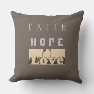 Cojín De Exterior Faith Hope Love
