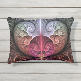 Cojín De Exterior Fantasía irreal abstracta arte fractal