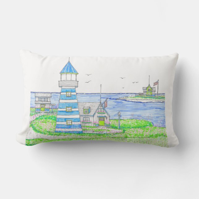 Cojín De Exterior Faro Americana 2; Pillow Lumbar (Anverso)