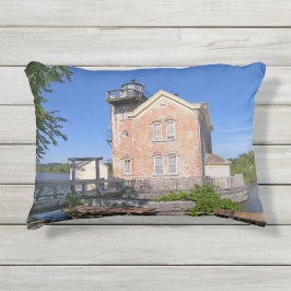 Cojín De Exterior Faro de Saugerties, río Hudson, Nueva York