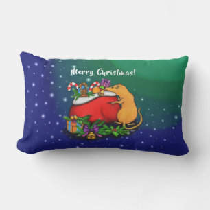Cojín De Exterior Feliz Navidad con el príncipe rata