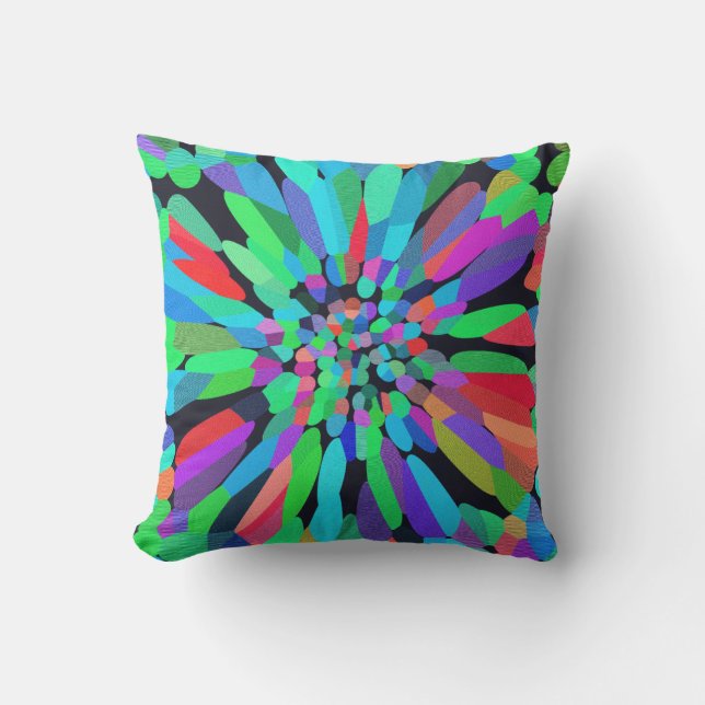 Cojín De Exterior Flor azul (Anverso)