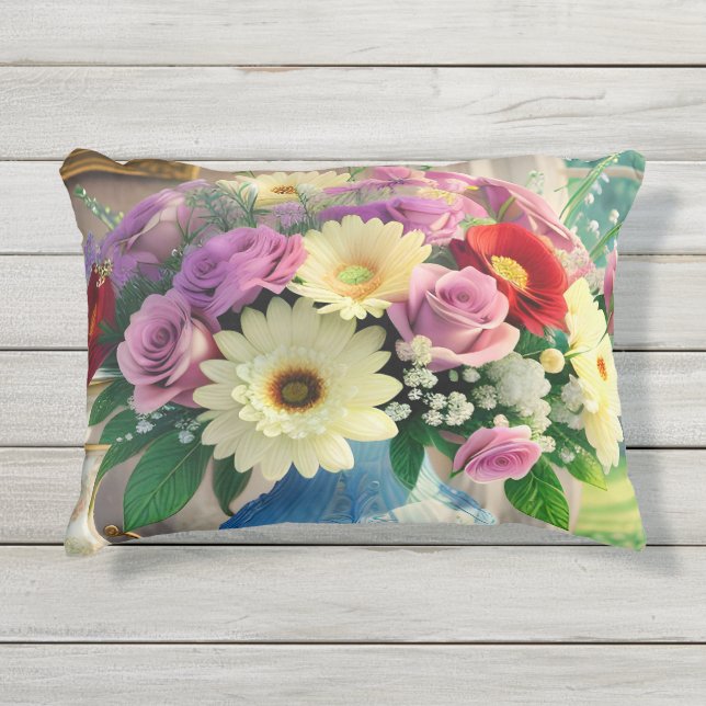 Cojín De Exterior Flor Bouquet One (Anverso)
