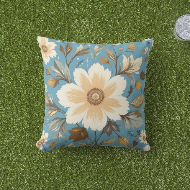 Cojín De Exterior Flor de crema (Césped)