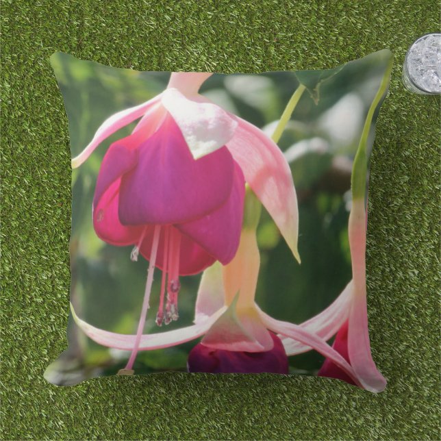 Cojín De Exterior Flor de Fucsia (Césped)