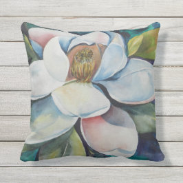 Cojín De Exterior Flor de Magnolia Creamy