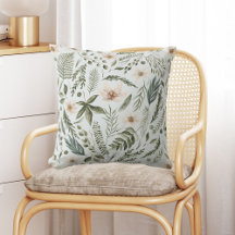 Flor Foliage acuarela Patrón floral sin foco